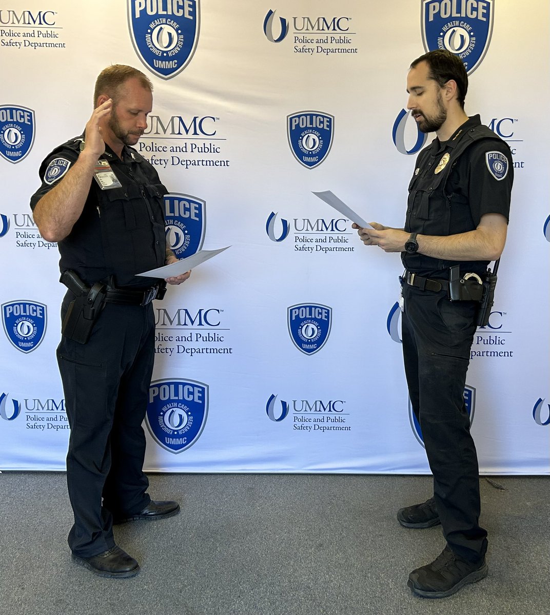 UMMCPolice's tweet photo. Welcome to the team Officer Boyd! We’re excited to see the positive impact he’ll bring to UMMC PD and the UMMC community. #Welcome #UMMCPD #NewOfficer #LawEnforcement https://t.co/JE19Y965B2