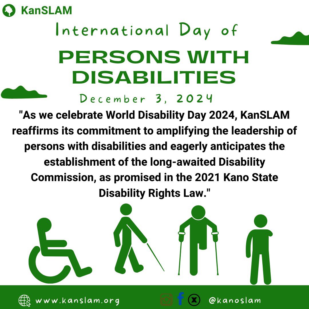 KanSLAM Urges Kano Government to Establish Disability Commission on World Disability Day 

kanslam.org/2024/12/03/kan…