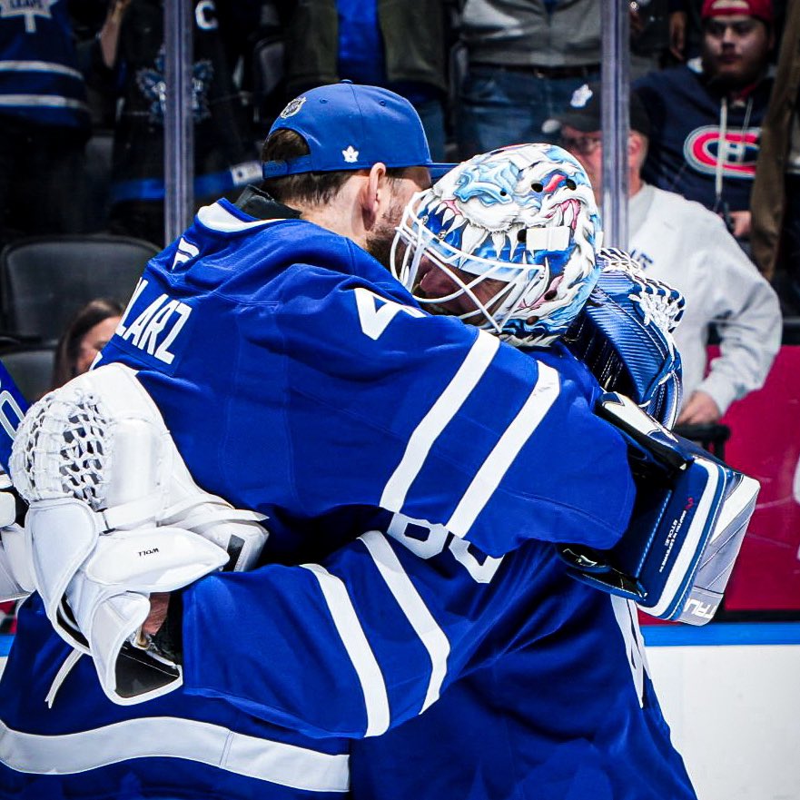 🚨🎙️ Craig Berube on Anthony Stolarz and Joseph Woll feeding off of each other with their strong play:

“They have a great relationship. I think they are really tight, and it goes a long way. For everyone in the room and the whole team, the camaraderie is important, and they have