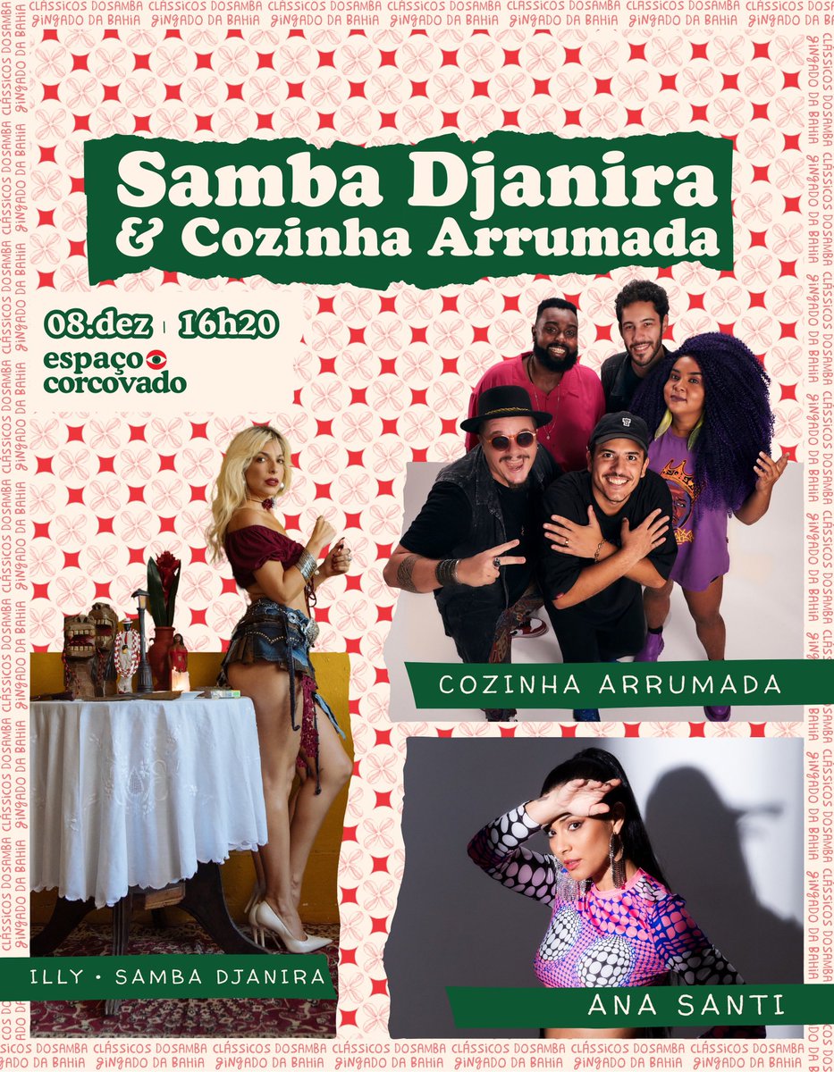 RIO DE JANEIRO
SAMBA DJANIRA + COZINHA ARRUMADA + DJ ANA SANTI 
8/ 12 16h20. Vambora! 💃🔥

🎫 - shotgun.live/pt-br/events/s…