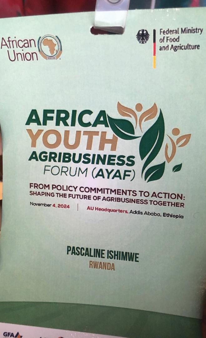 PascalineIshim1's tweet photo. Nov 4th:Honored to join the African Youth Agribusiness Forum at AU HQ, in Addis Ababa. Together, we explored bold steps to empower youth &amp; build resilient agrifood systems. Grateful to @_AfricanUnion, &amp; @AGRAAlliance for this platform to drive change💡 #YouthInAgribusiness #AYAF https://t.co/Sbn5tbiklm