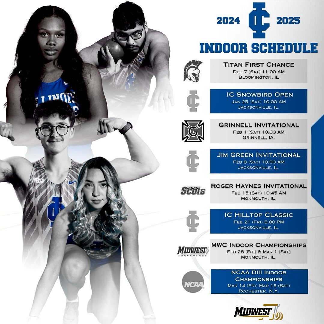 𝑴𝒂𝒓𝒌 𝒚𝒐𝒖𝒓 𝒄𝒂𝒍𝒆𝒏𝒅𝒂𝒓𝒔✒️🗓️

𝟐𝟒-𝟐𝟓 𝐈𝐧𝐝𝐨𝐨𝐫 𝐒𝐜𝐡𝐞𝐝𝐮𝐥𝐞 𝐢𝐬 𝐎𝐅𝐅𝐈𝐂𝐈𝐀𝐋!

#ICTF | #RiseAsONE | #IllinoisCollege