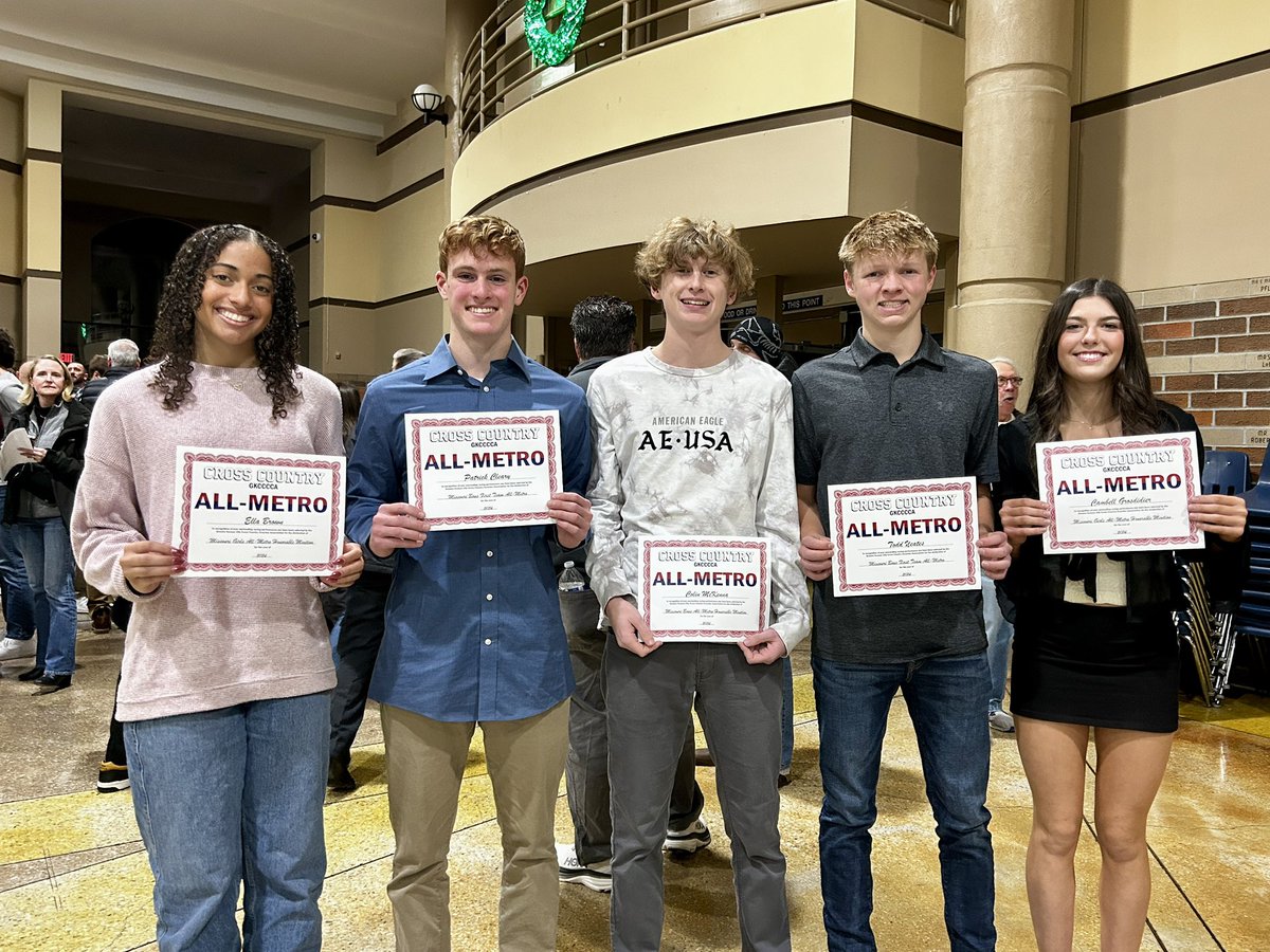Congrats to all of our All-Metro award winners!

First Team
•Lily Hurt (not pictured)
•Todd Yeates 
•Patrick Cleary

Honorable Mention
•Ella Brown
•Cambell Grosdidier 
•Charlotte Timba (not pictured)
•Colin McKenna