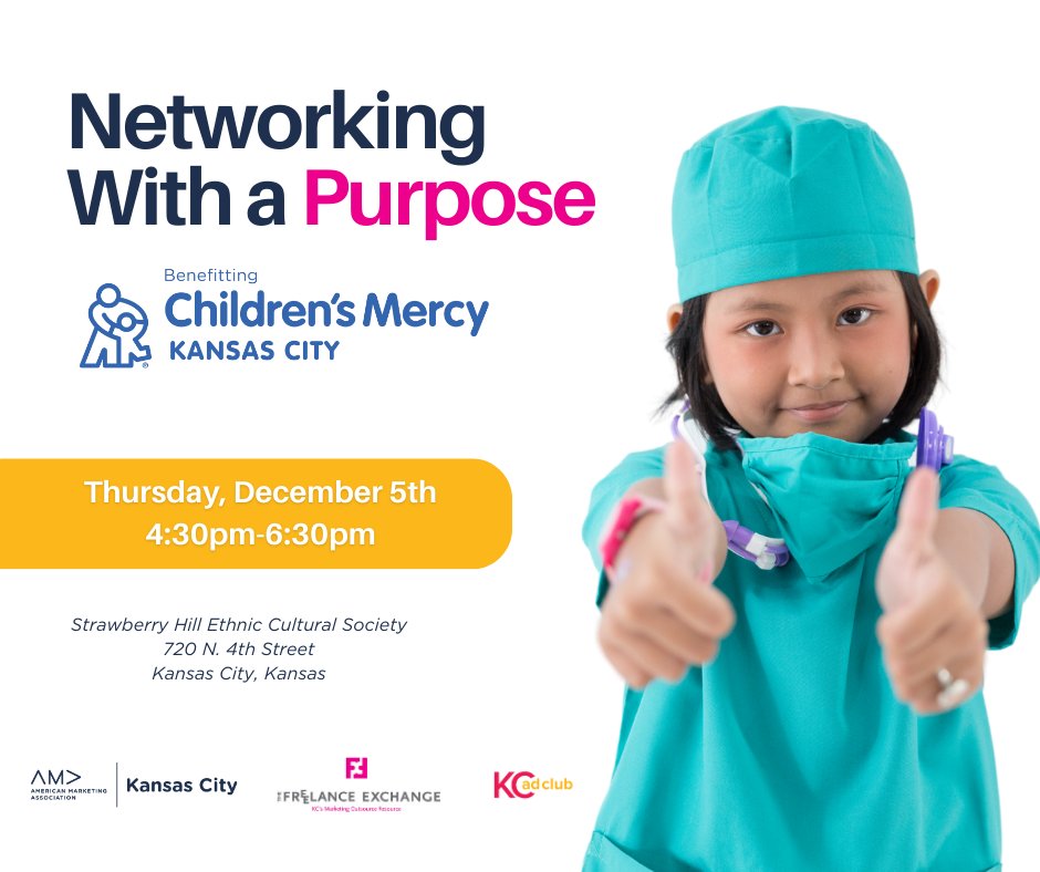 FXofKC's tweet image. #GivingTuesday: Plan to Network with a Purpose!
Make an impact by supporting an event to change kids&apos; lives through Children&apos;s Mercy Hospital. 💙
🤝 Let’s use the power of connection to do good this Friday!

#GivingTuesday #NetworkingWithAPurpose #ChildrensMercy #KCkidst