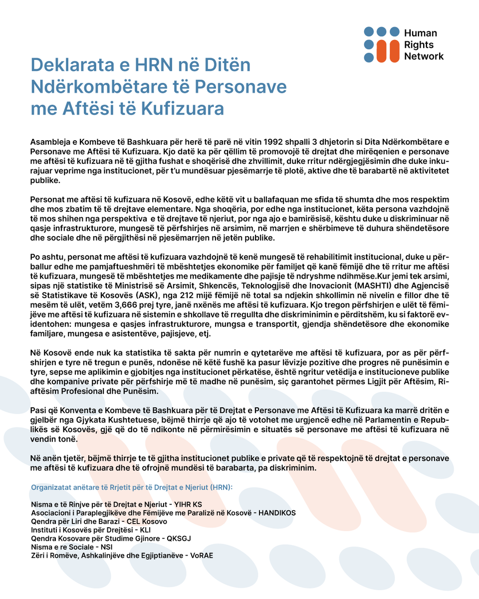 Human Rights Network (@HRNKosovo) / Posts / X
