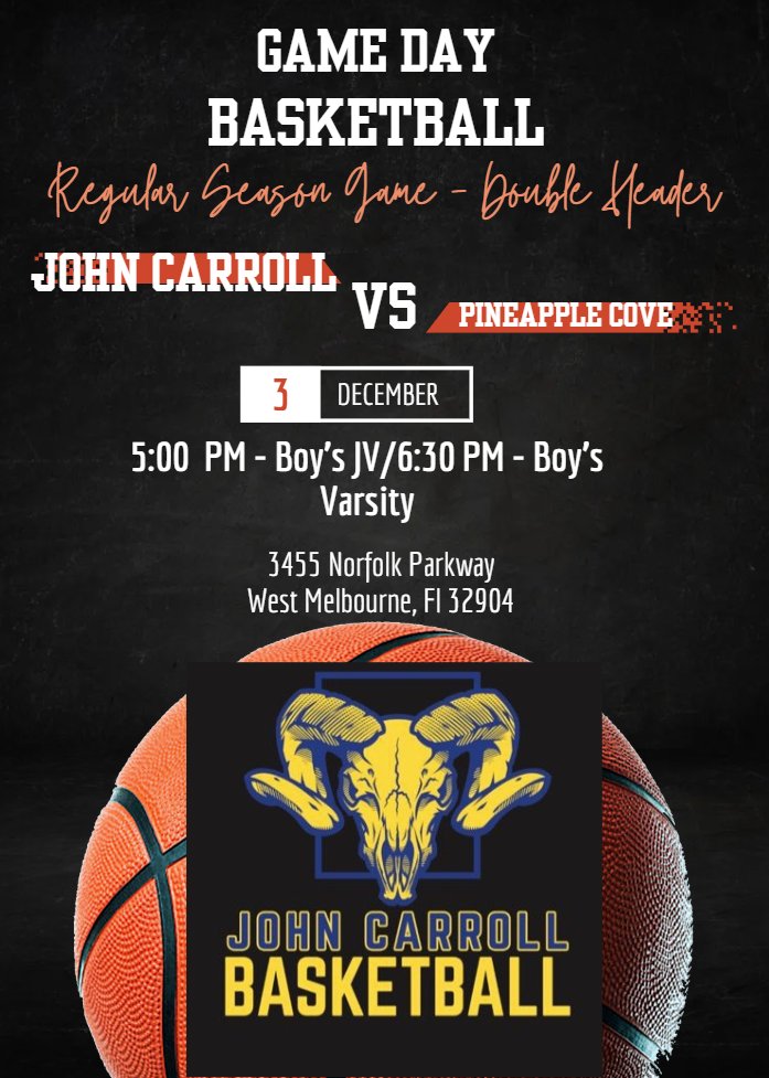 John Carroll HS Men’s Basketball (@jchs_hoops) on Twitter photo It's GAME DAY!! Your <a href="/JCHS_Hoops/">John Carroll HS Men’s Basketball</a> will be on the road going up against Pineapple Cove. <a href="/JohnCarrollHS/">John Carroll High School</a>
<a href="/JCGoldenRams/">John Carroll</a>
<a href="/jhebb21/">jimmy hebb</a>
<a href="/HenRoc01/">Henroc</a>
<a href="/ajeffersonjr/">Alphonso Jefferson, Jr.</a>
<a href="/ashton_b4l/">Ashton Singleton</a>
<a href="/MaxPreps/">MaxPreps</a>
<a href="/EraPrep/">New Era Prep</a>
<a href="/prephoopsfl/">Prep Hoops Florida</a>
<a href="/TCPalmPrepZone/">TCPalm PrepZone</a> It's GAME DAY!! Your <a href="/JCHS_Hoops/">John Carroll HS Men’s Basketball</a> will be on the road going up against Pineapple Cove. <a href="/JohnCarrollHS/">John Carroll High School</a>
<a href="/JCGoldenRams/">John Carroll</a>
<a href="/jhebb21/">jimmy hebb</a>
<a href="/HenRoc01/">Henroc</a>
<a href="/ajeffersonjr/">Alphonso Jefferson, Jr.</a>
<a href="/ashton_b4l/">Ashton Singleton</a>
<a href="/MaxPreps/">MaxPreps</a>
<a href="/EraPrep/">New Era Prep</a>
<a href="/prephoopsfl/">Prep Hoops Florida</a>
<a href="/TCPalmPrepZone/">TCPalm PrepZone</a>