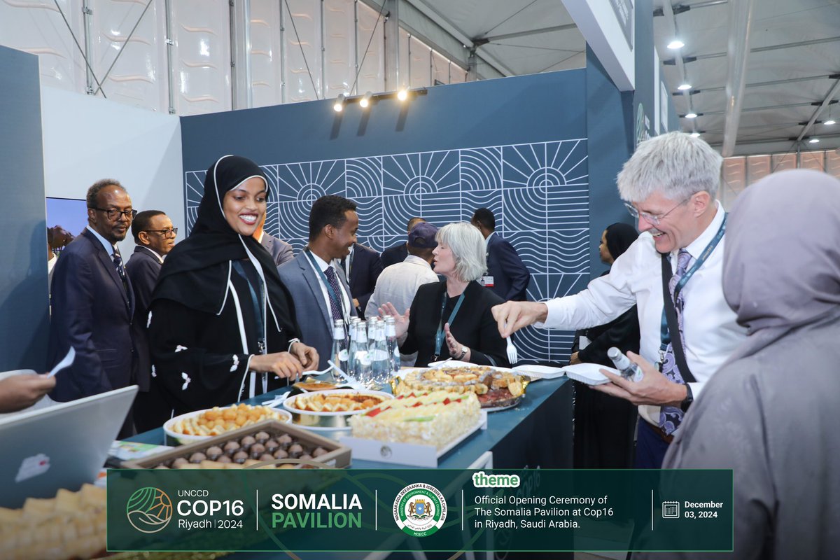Khadija Mohamed Al-Makhzoumi (@khadijamakhzumi) on Twitter photo Today, I had the honor of officially inaugurating the Somali Pavilion at #COP16Riyadh , Saudi Arabia, alongside Deputy Minister and Members of Parliament. The Pavilion showcases Somalia's efforts in addressing climate challenges, combating desertification, and strengthening Today, I had the honor of officially inaugurating the Somali Pavilion at #COP16Riyadh , Saudi Arabia, alongside Deputy Minister and Members of Parliament. The Pavilion showcases Somalia's efforts in addressing climate challenges, combating desertification, and strengthening