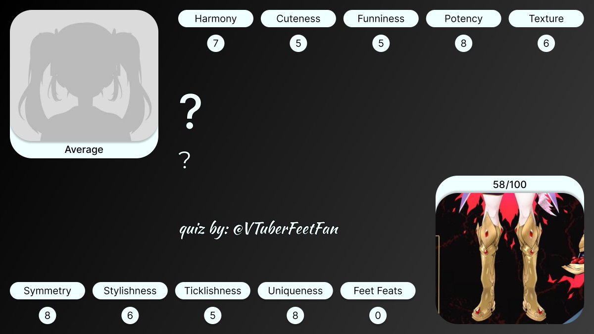 VTuberFeetQuiz's tweet photo. Whose feet are these? https://t.co/pGa8s4cWa0