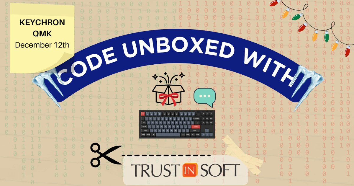 TrustInSoft's tweet image. For our 4th Code Unboxed online event, Rolland Dudemaine Director of Field Engineering will be analyzing Keychron QMK open source code, sharing any vulnerabilities and potential impacts.
📅 Dec 12
🕟 4PM CET
Register now: bit.ly/4gpOlW3
#OpenSource #CodeAnalysis