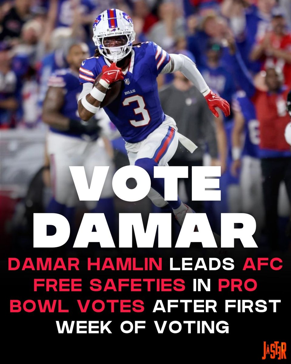 Your leading vote-getting amongst AFC Free Safeties: Damar Hamlin! #ProBowlVote