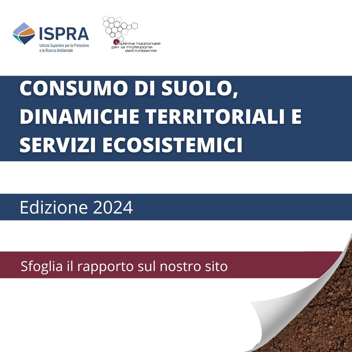 ISPRA_Press's tweet photo. Non si ferma il consumo di #suolo in Italia: pubblicato oggi il nuovo Rapporto “Consumo di suolo, dinamiche territoriali e servizi ecosistemici” del @SNPAmbiente.
Tutti i dati: https://t.co/Q0O3D65KLx https://t.co/oIbvUO5f8g