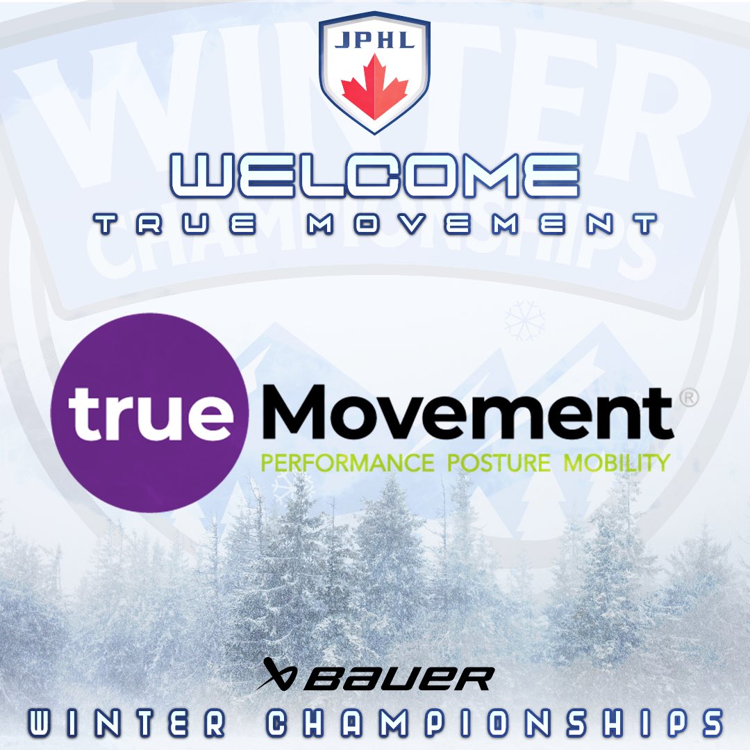 JrProspectsHL's tweet photo. The JPHL is proud to welcome True Movement to the Bauer Winter Championships as a valued league and vendor partner. 

True Movement will be located in the mezzanine plaza overlooking Hatch Rink in Silent Ice Center throughout the events! 

#WinterisfortheTaking #Compete https://t.co/VVhRgTKUaa