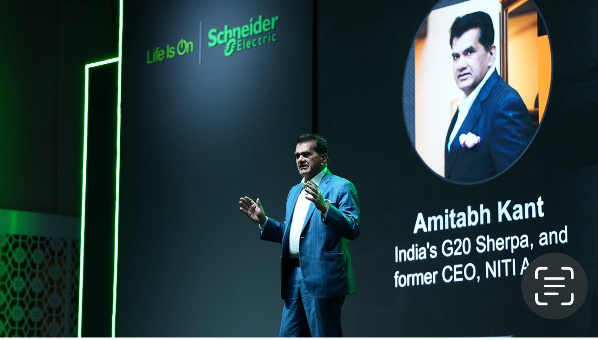 amitabhk87's tweet photo. Pleasure and a delight visiting the @SchneiderElec Hyderabad plant which has been recognized as the Advanced Lighthouse and Sustainability Lighthouse by the @wef . Remarkable plant with best in class 4th Industrial Revolution practices. All devices are interconnected with data analytics and AI playing a key and critical role. 
A must visit plant for all Indian companies.