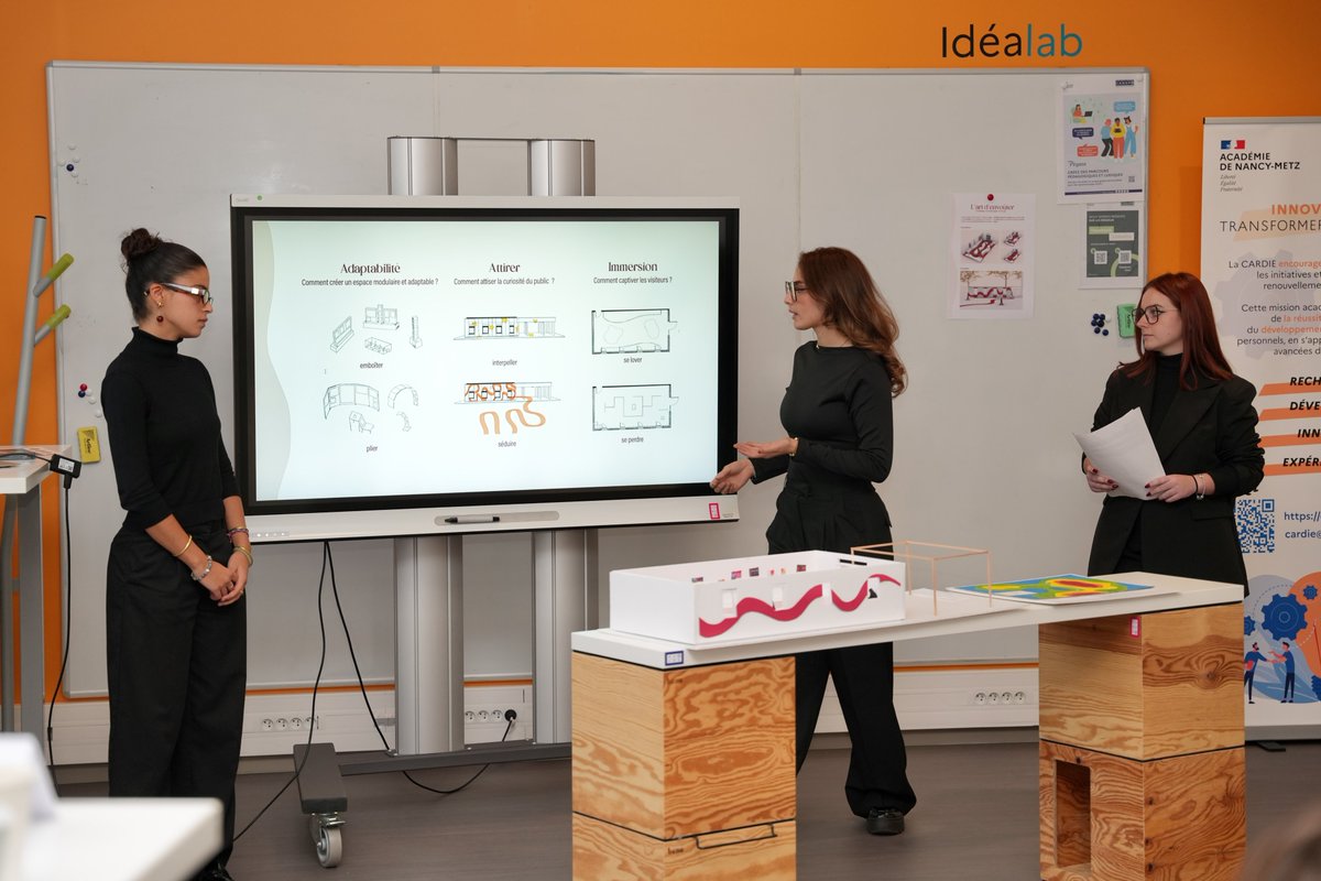 acnancymetz's tweet image. Les étudiants en 2e année de DN-MADE de @LyceeLoritz ont présenté à un jury académique leurs projets de structures pour le #LAC (Lieu d&apos;Art et de Culture) mobile de @acnancymetz. Un concept innovant pour rendre l’#art et la #culture accessibles aux élèves des territoires éloignés