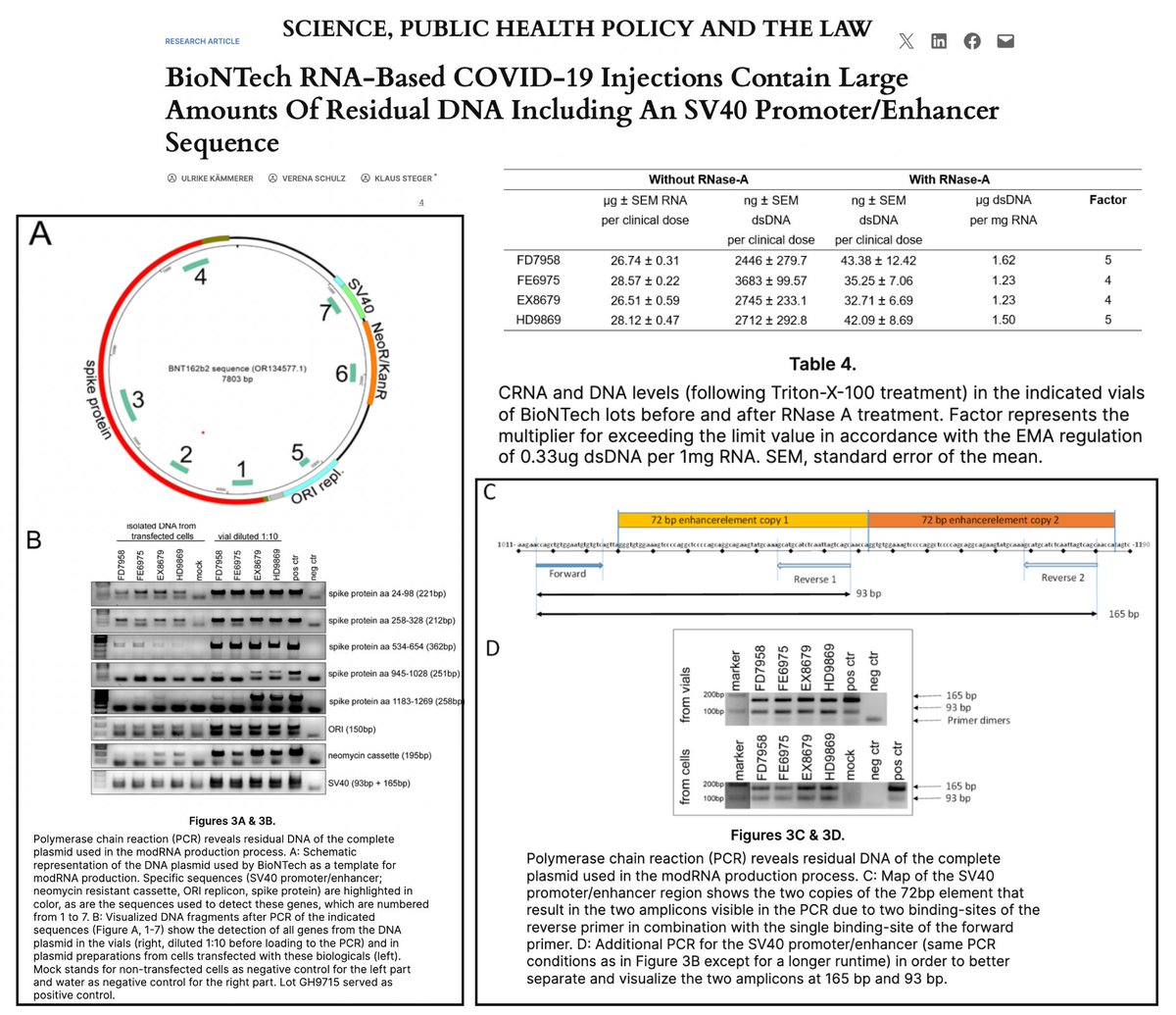 BREAKING - New Study Urges Immediate Halt to COVID-19 mRNA Injections Over Alarming Levels of DNA Contamination

Researchers find DNA contamination in COVID-19 mRNA injections exceeding regulatory limits by over 300%, confirming findings from earlier studies by Kevin McKernan,