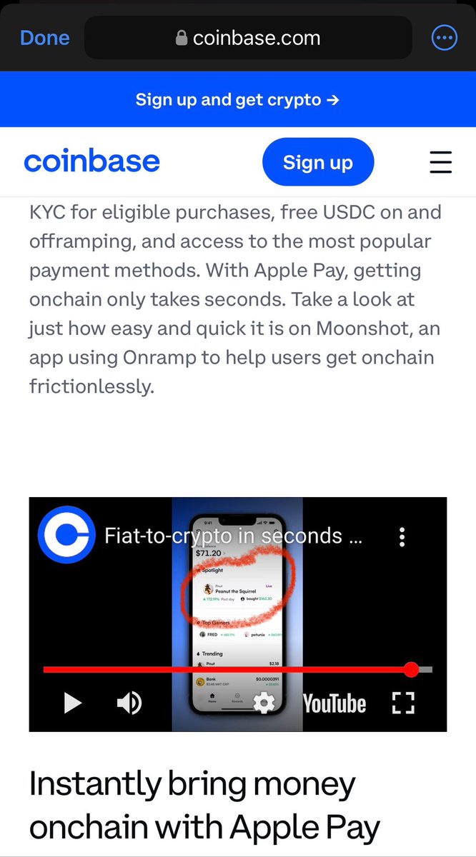 Coinbase showing $PNUT in their video it is so obvious 🐿️🇺🇸

coinbase.com/blog/Fiat-to-c…