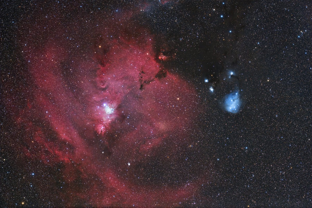 vdB141's tweet image. 11月30日撮影(2対象目)
クリスマスツリー星雲、カタツムリ(ぽい)星雲です。
露光時間300秒✕37枚
#RedCat71 #EOS6D