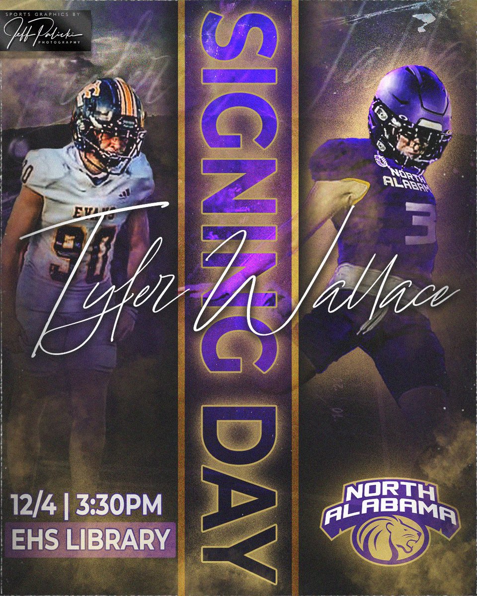 Tyler Wallace (@tylerwallace06) on Twitter photo Making it official tomorrow!! Evans High School Auditorium @ 3:30, All friends and family are welcome.<a href="/UNAFootball/">North Alabama Football</a> <a href="/EHSKnightsFB/">Evans Knights Football</a> <a href="/barrettdavis4/">Barrett Davis</a> <a href="/BrentDearmon/">Brent Dearmon</a> <a href="/Coach_LukeRoth/">Luke Roth</a> Making it official tomorrow!! Evans High School Auditorium @ 3:30, All friends and family are welcome.<a href="/UNAFootball/">North Alabama Football</a> <a href="/EHSKnightsFB/">Evans Knights Football</a> <a href="/barrettdavis4/">Barrett Davis</a> <a href="/BrentDearmon/">Brent Dearmon</a> <a href="/Coach_LukeRoth/">Luke Roth</a>