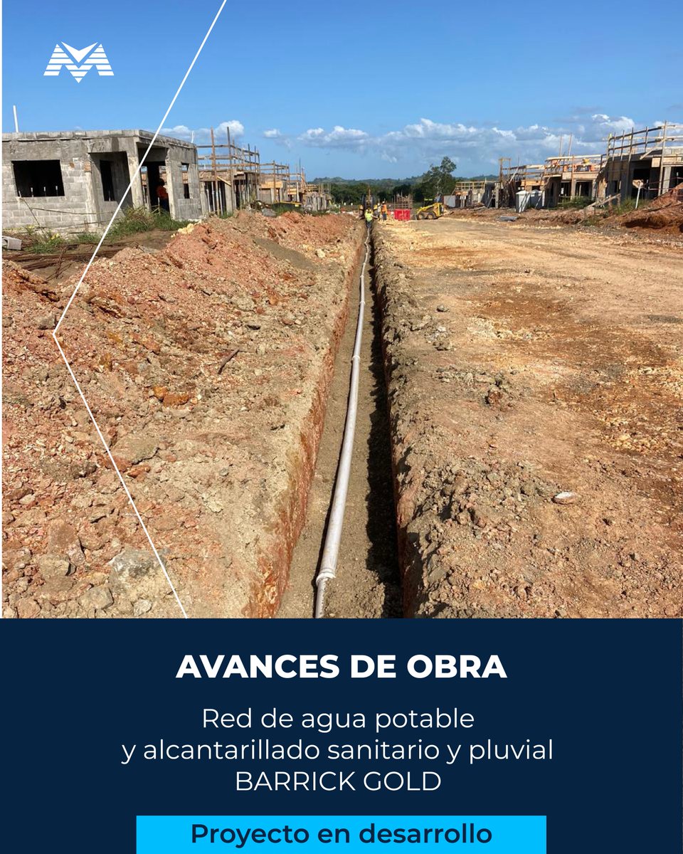 marvarsrl's tweet photo. Nuestro equipo continúa haciendo un gran trabajo en Barrick Gold con la instalación de sistemas de alcantarillado sanitario y pluvial. 💧 Redes fundamentales para gestionar el agua de manera eficiente y prevenir inundaciones. 🌱

#Marvar #Construccion #ConstructoraMarvar https://t.co/1Bl3HE41Uy