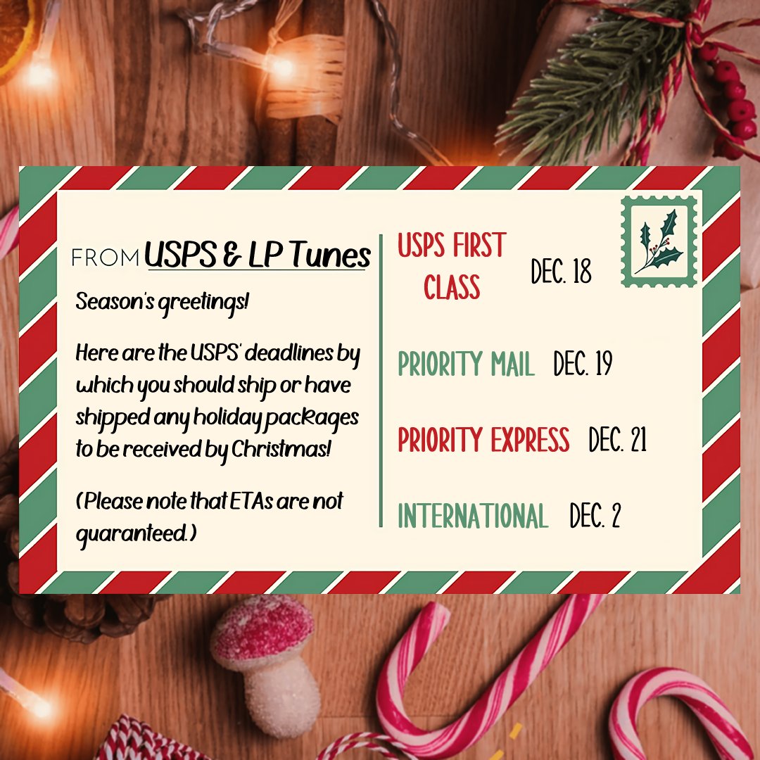 ❗️ Shipping deadlines are fast approaching! #uspsholidaydeadlines #shippinginfo #faq #christmasshipping #turntables #lptunes