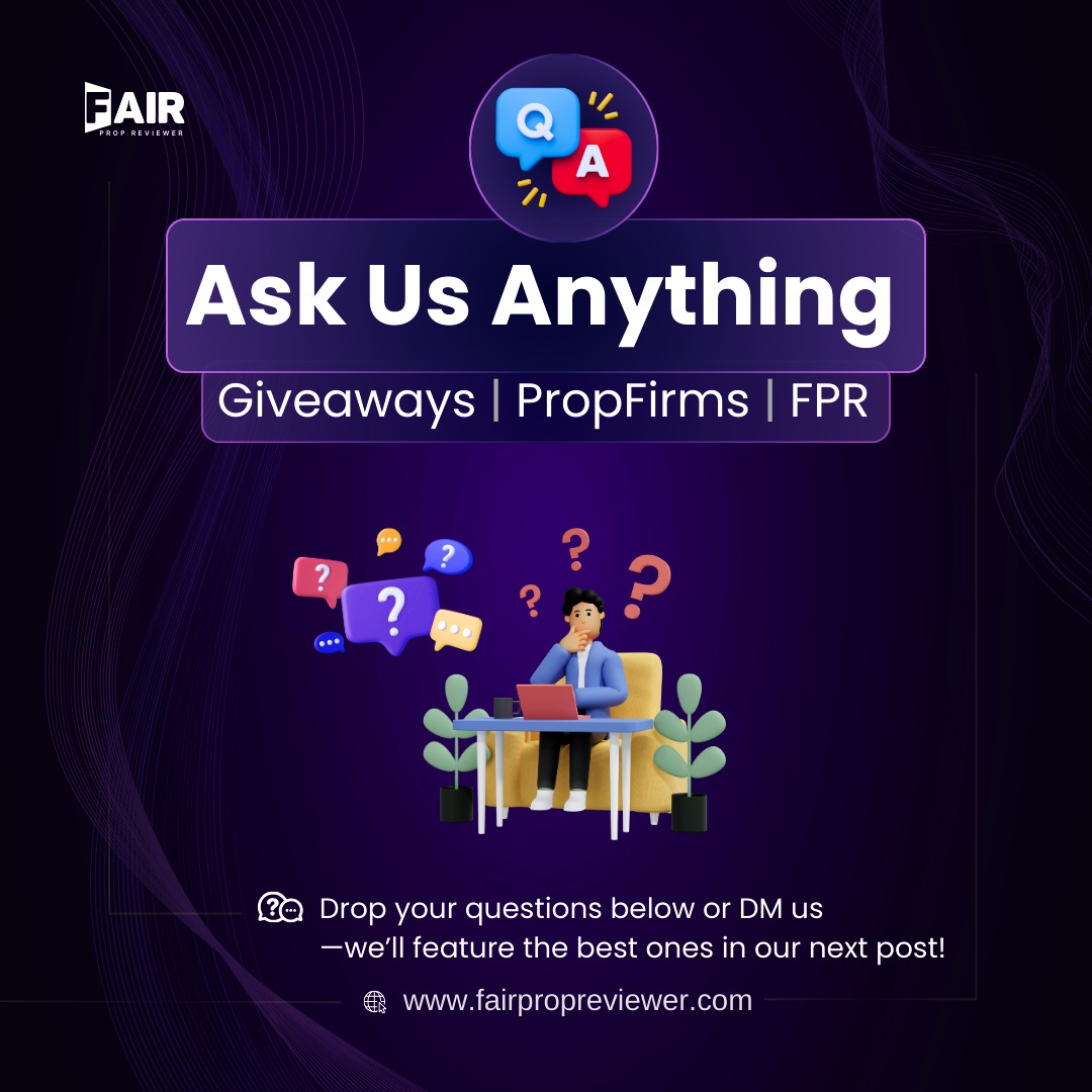 FairPropReview's tweet image. 🤔 Curious about trading with a prop firm?
Or have questions about our giveaway with @fintokei ?
💡 Drop your questions below, and we’ll answer them all!
Your trading journey starts here—don’t hesitate!

#TradingQandA #ForexHelp #FairPropReview #ForexTrading