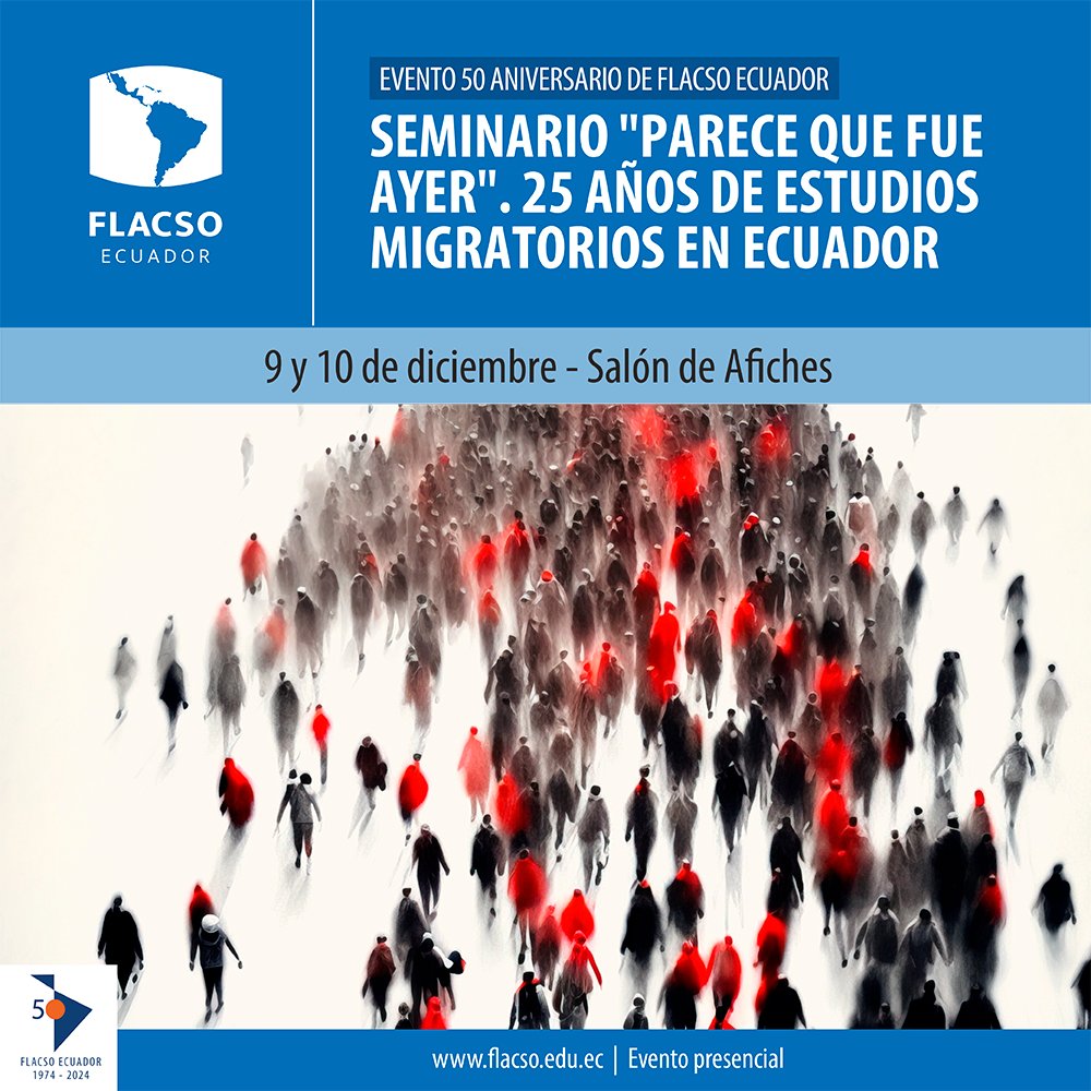 Acompáñanos en este seminario donde reflexionaremos sobre el impacto y los aportes de los estudios migratorios en el país. Analizaremos los retos y logros en un tema clave para nuestra sociedad.

🗓 9 y 10 de diciembre de 2024
🌐 Más información y agenda: bit.ly/3B0RegV
