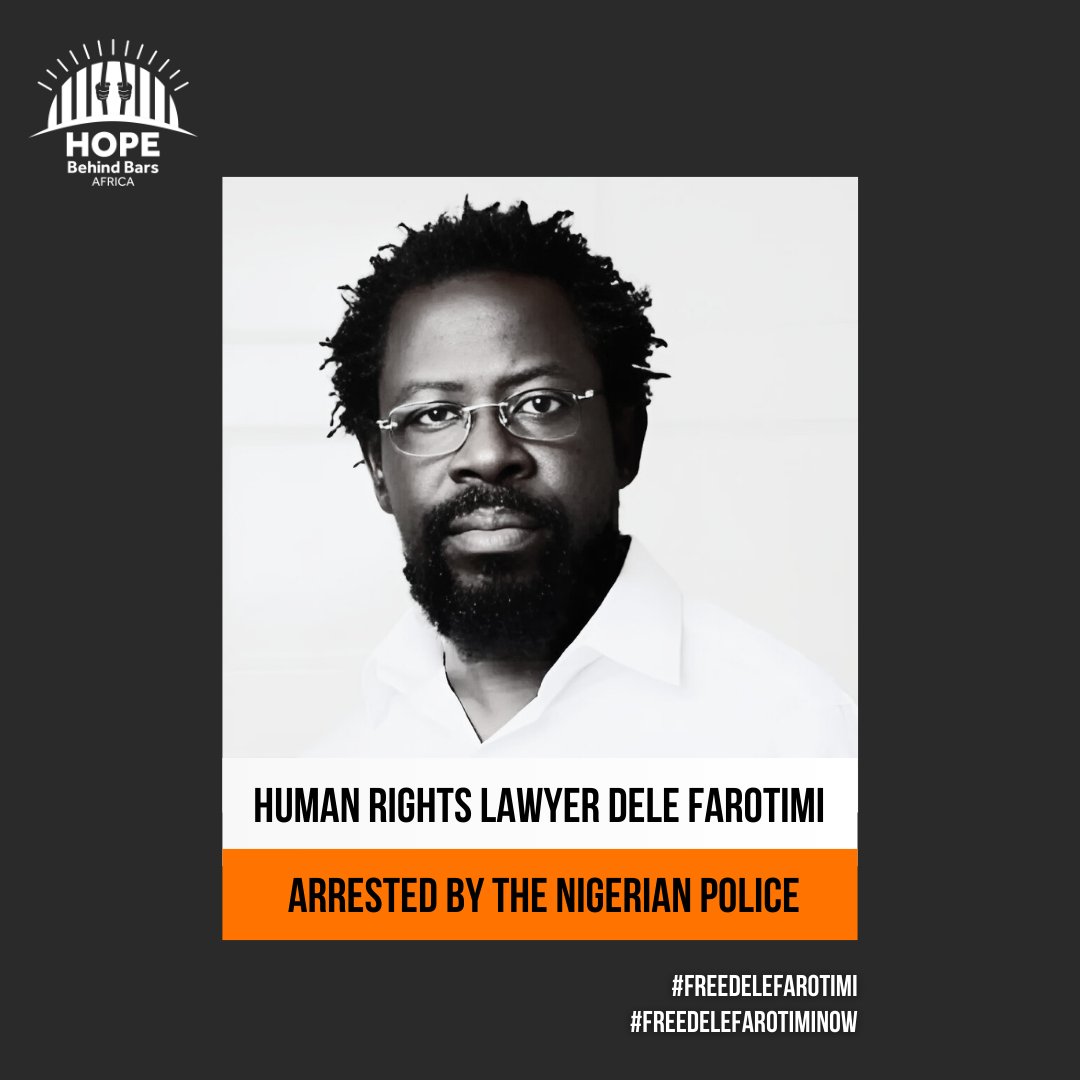 We demand the immediate release of Human Rights lawyer, <a href="/DeleFarotimi/">Dele Farotimi. A victim of Nigeria</a>, who has been arrested by the Nigerian Police.

Section 35 of the Nigerian Constitution provides for citizens’ personal liberty and states that arrests must be made only under specific conditions, primarily