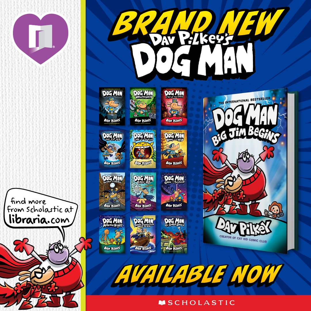 GoLibraria's tweet photo. 🐶 @scholastic ‘s Dog Man: Big Jim Begins by Dav Pilkey is here! Get this exciting new title and the entire Dog Man series now from LIBRARIA. 🐾
🔗https://t.co/fWuJpON25D
#DogMan #BigJimBegins #DavPilkey #Scholastic #LibraryPicks https://t.co/6heyuQllrE