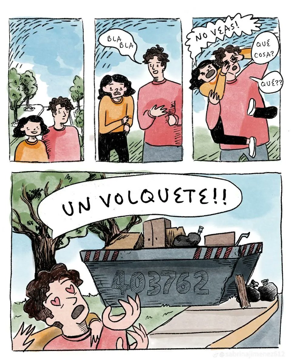 alejandrocsome's tweet photo. Si te pasa esto al ver un volquete sos una persona totalmente funcional.

De Sabrina Jiménez. https://t.co/RMyzKG09WJ
