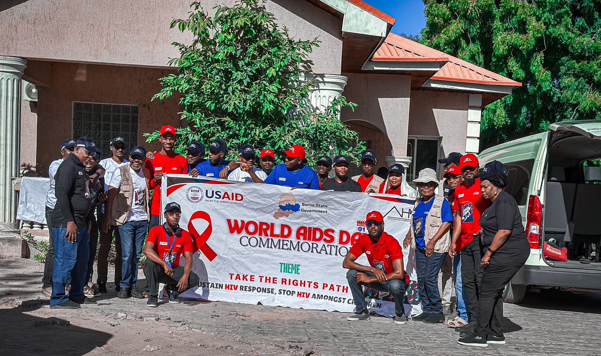 AHNiHQ's tweet photo. AHNI ACE-1 @USAID  funded project supported the @Borno state government to commemorate WAD2024. @AHNiHQ 's work  in the northeast of Nigeria, exemplifies our dedication to providing comprehensive HIV/AIDS interventions to a region affected by multidimensional instability. https://t.co/i4ss2vfVxx