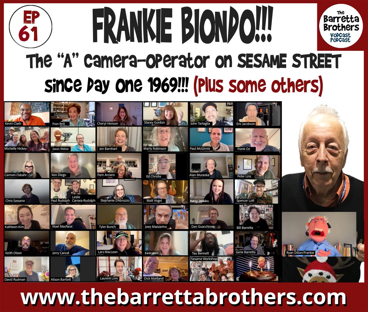 Did you miss the LIVE surprise for Frankie Biondo?!? Check out the cavalcade of amazing talent from Sesame Street who showed up! 
youtube.com/watch?v=V_6ScG…
The video segments in the show didn't play smoothly, so we've reposted them here: youtube.com/@TheBarrettaBr… <a href="/billbarretta/">Bill Barretta</a>