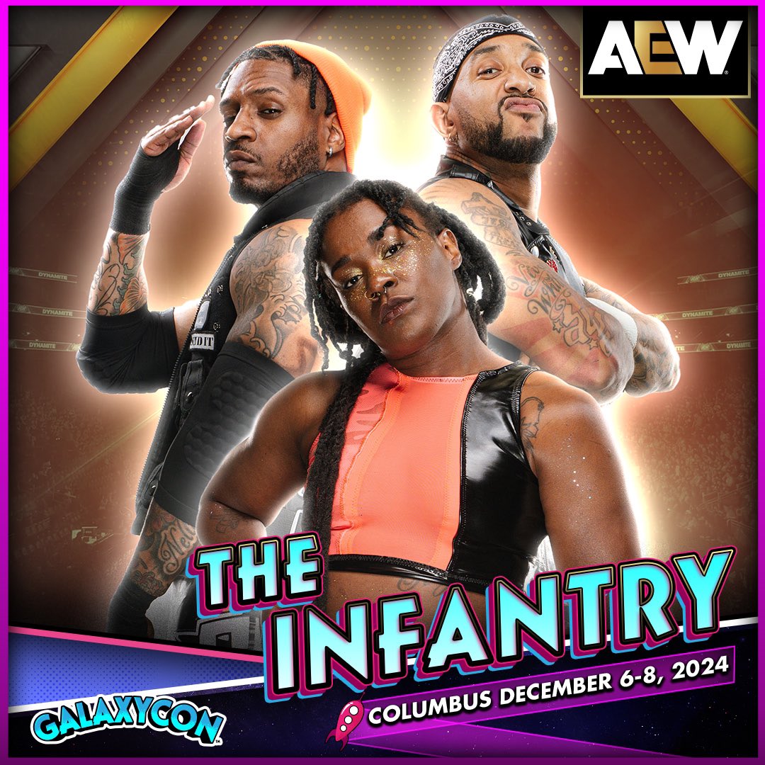 ShawnDean773's tweet photo. The Rumble Fight Squad is in the building for #Galaxycon before we slide on the OPPs at #AEWCollision this Dec 7th!
#RumbleUp #RumbleFightSquad #RFS #theINFANTRY https://t.co/ge8b2UDxF5