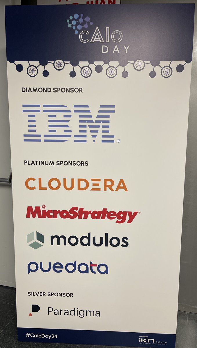 IKN_Spain (@ikn_spain) on Twitter photo ¡Finaliza con éxito nuestro último #evento del año #CaioDay24! 🙌 Gracias a todos los ponentes, patrocinadores y asistentes por hacer posible esta 1ª edición 🤩
💥 <a href="/IBM_ES/">IBM España</a>, <a href="/cloudera/">Cloudera</a>, <a href="/MicroStrategySP/">Strategy Ibérica</a>, <a href="/Modulos_ai/">Modulos</a>, <a href="/pue_data/">PUE</a>, <a href="/paradigmate/">Paradigma Digital</a>.
¡Nos vemos el próximo año! 📌 ¡Finaliza con éxito nuestro último #evento del año #CaioDay24! 🙌 Gracias a todos los ponentes, patrocinadores y asistentes por hacer posible esta 1ª edición 🤩
💥 <a href="/IBM_ES/">IBM España</a>, <a href="/cloudera/">Cloudera</a>, <a href="/MicroStrategySP/">Strategy Ibérica</a>, <a href="/Modulos_ai/">Modulos</a>, <a href="/pue_data/">PUE</a>, <a href="/paradigmate/">Paradigma Digital</a>.
¡Nos vemos el próximo año! 📌