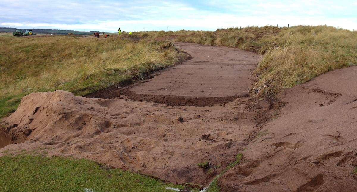 Goswick Golf Club is reconfiguring its 6th tee complex. Includes a new championship tee that will significantly lengthen this cracking par 5, along with separate white, yellow, green and red tees. And the gravel walkway will be replaced with grass. Should be ready this spring.