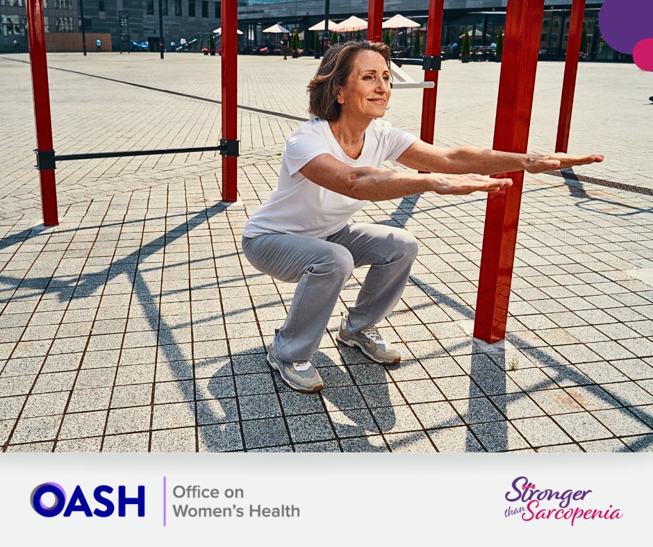 💪Looking for exercises to address #sarcopenia and maintain your muscles as you age? These strength exercises may be right for you:
🏋️‍♀️Push-ups
🏋️‍♀️Squats
🏋️‍♀️Lunges
Learn more about starting a new exercise routine to stay #StrongerThanSarcopenia: bit.ly/3Yb7Xa9