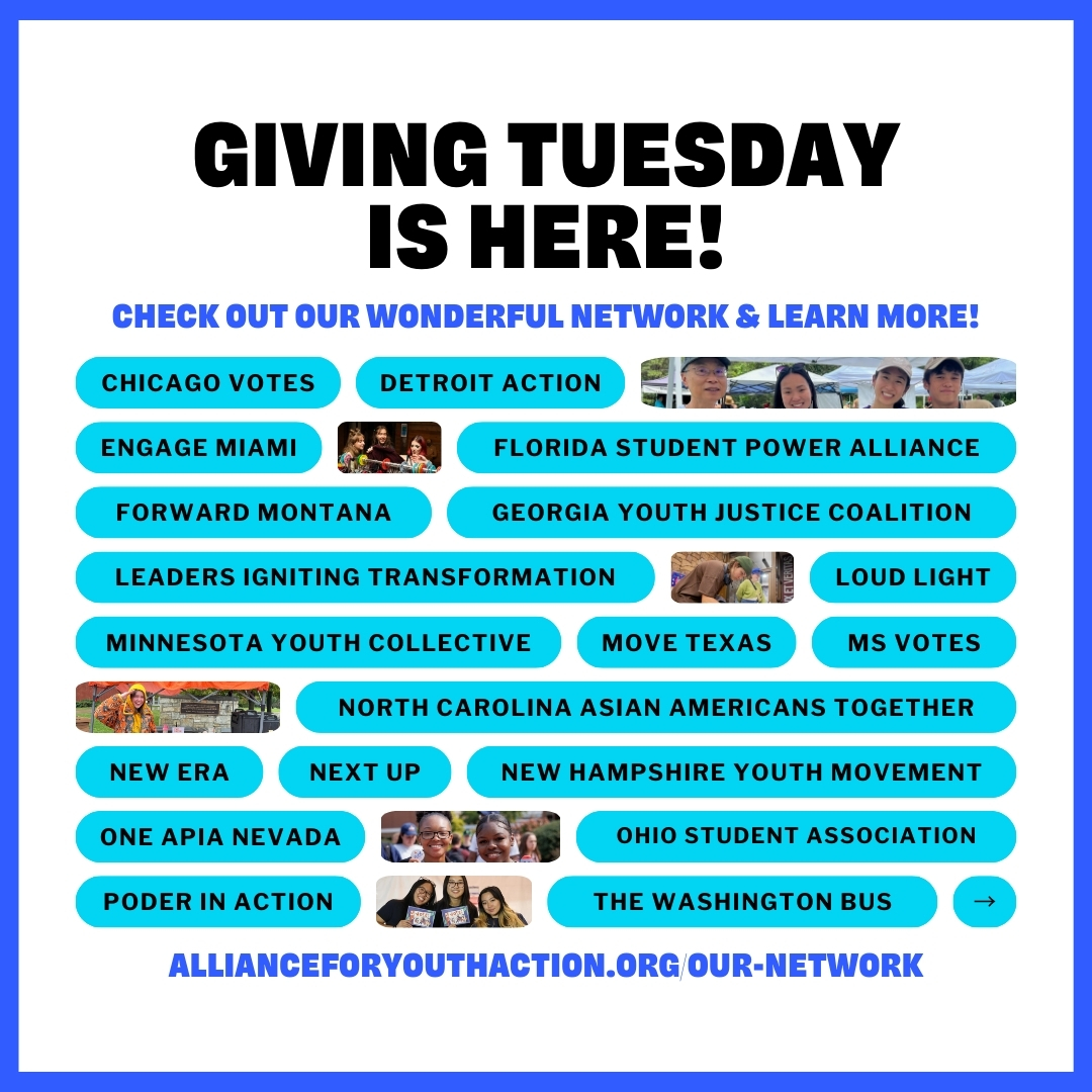 alliance4youth's tweet image. Happy Giving Tuesday! 🎊 Check out our showstopping Alliance Network and consider giving to them! Find out more about their hard work, and how to donate, on their websites and at allianceforyouthaction.org/our-network! 📲💌