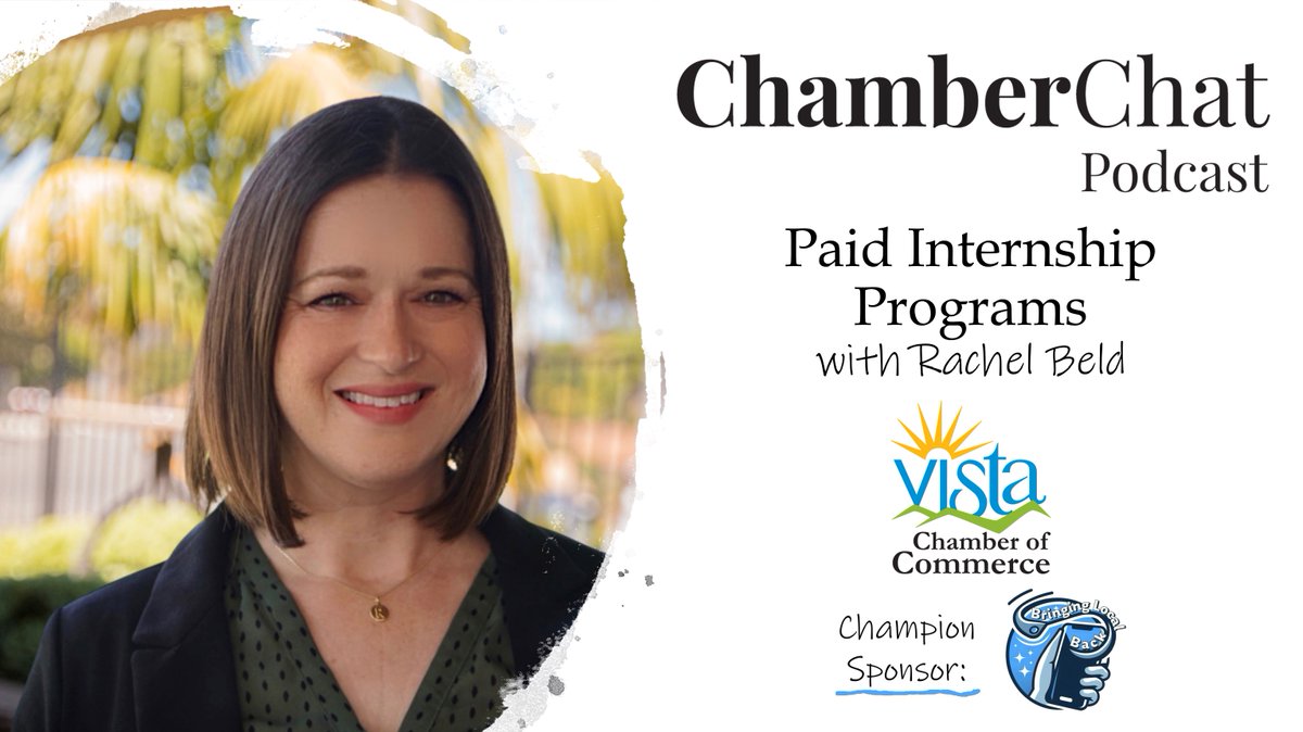 Chamber Chat Podcast (@chatchamber) on Twitter photo Discover how chambers bridge the gap between education & workforce! Rachel Beld, CEO of <a href="/VistaChamber/">Vista Chamber</a>, shares their paid internship success, connecting students to local businesses in HR, finance, & healthcare. Listen now: chamberchatpodcast.com/episode306. Discover how chambers bridge the gap between education & workforce! Rachel Beld, CEO of <a href="/VistaChamber/">Vista Chamber</a>, shares their paid internship success, connecting students to local businesses in HR, finance, & healthcare. Listen now: chamberchatpodcast.com/episode306.