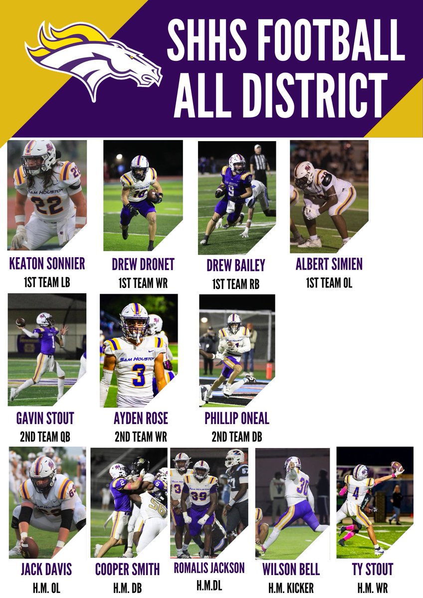 Huge shoutout to all of our All District Players!!
#GRIND #TEAM #GeauxBroncos