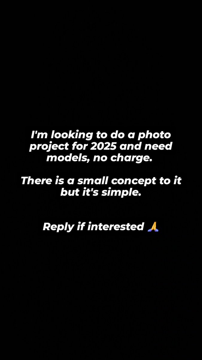 msftsstudios's tweet image. I'm doing a photography concept project for 2025 and would like to collab with persons who'd like to be models 🙏❗