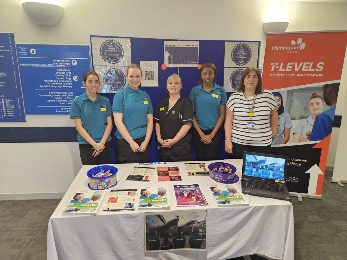 Clinical Education Darent Valley Hospital (@clinicaled_dvh) on Twitter photo Celebrating and promoting T-level Health at DGT with our amazing Wilmington Academy students. Lots of engagement from patients, visitors and staff.#TLevelsWeek <a href="/DarentValleyHsp/">Dartford and Gravesham NHS Trust</a> <a href="/WilmAcadPE/">WilmingtonAcademy PE</a> Celebrating and promoting T-level Health at DGT with our amazing Wilmington Academy students. Lots of engagement from patients, visitors and staff.#TLevelsWeek <a href="/DarentValleyHsp/">Dartford and Gravesham NHS Trust</a> <a href="/WilmAcadPE/">WilmingtonAcademy PE</a>
