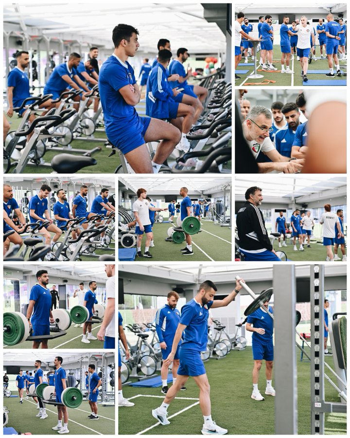🚨 تدريبات منتخب الكويت الوطني الأول لكرة القدم في الصالة الرياضية ضمن معسكره بالعاصمة القطرية الدوحة استعدادا لبطولة خليجي زين 26.

#خليجي_زين26