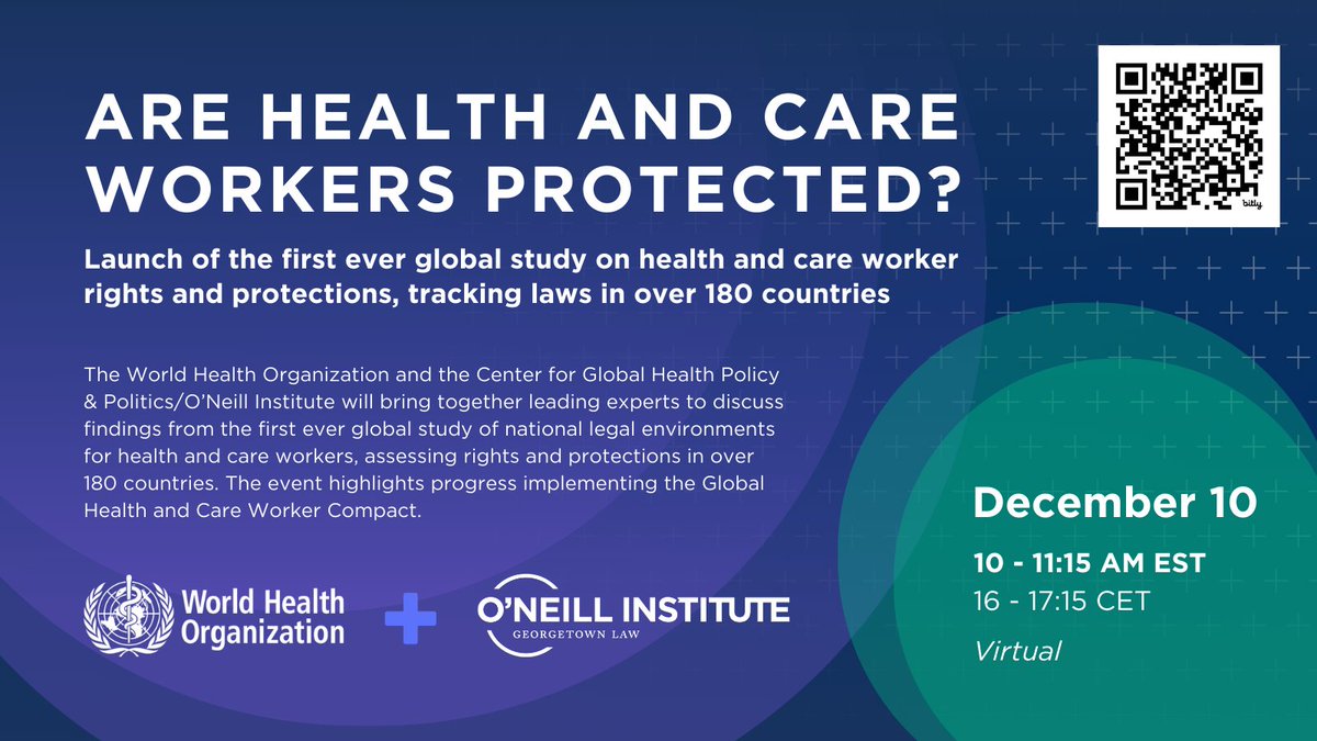 readycat's tweet image. Are we doing enough to protect health &amp;amp; care workers?

@PLOS paper says more needed to align national policy w Global Health &amp;amp; Care Worker Compact
Excited to moderate a 10 DEC panel with @JimC_HRH @GawandeUSAID @WitsUniversity @PSIglobalunion 

REGISTER at who.int/news-room/even…