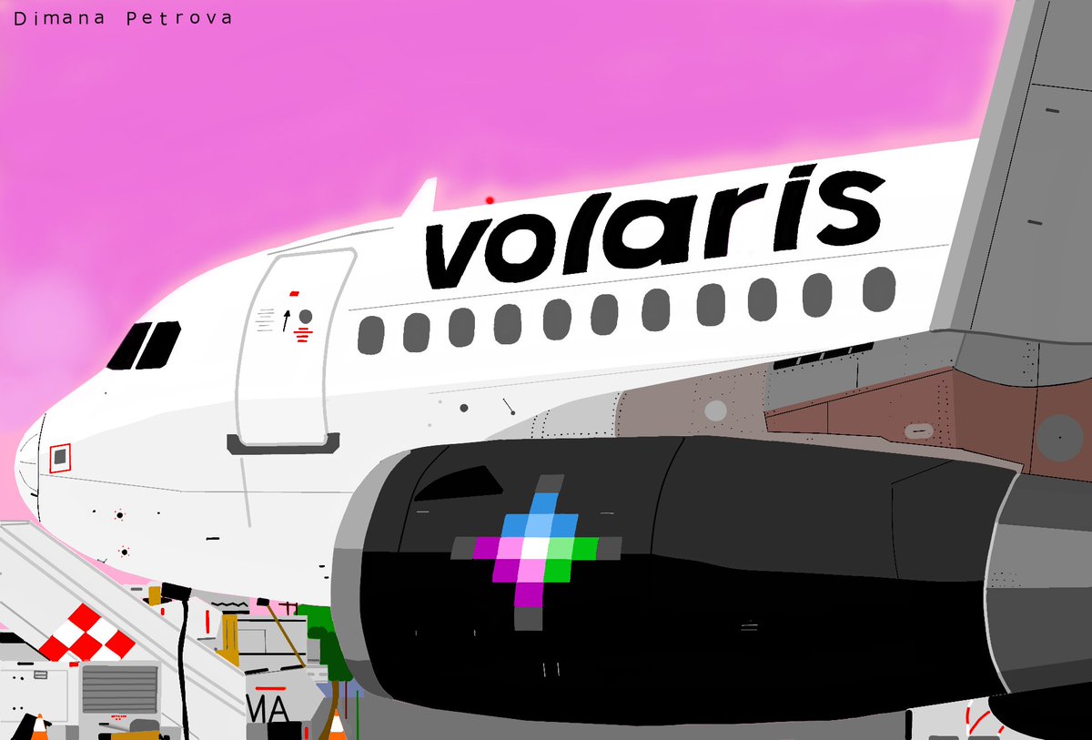 AircraftBy's tweet image. Pink! Pink! Pink! 🩷
My digital drawing of Airbus A320-232 of Volaris on the tarmac ✈️
Drawn with love passion for the whole team and mamagment of @viajaVolaris @flyvolaris 
#Volaris #flyVolaris #viajaVolaris #VolarisMexico #A320 #drawing #planes #aviation #art #jetengine #plane