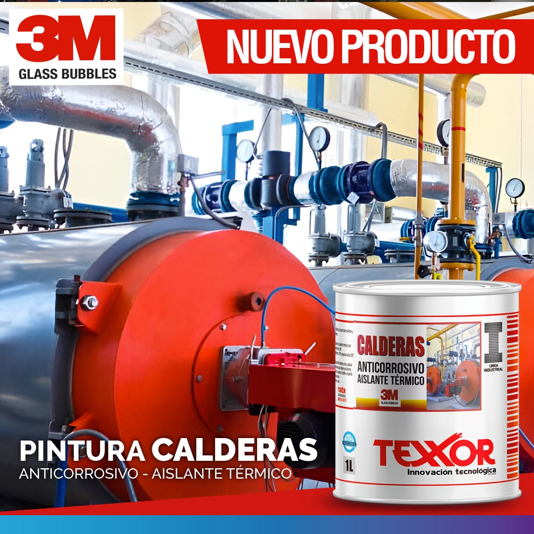 TexxorPinturas's tweet photo. Nuevo producto para "CALDERAS"
Anticorrosivo - Aislante Térmico
Pintura mono componente resistente al calor, choque térmico y aislante térmico.
Produce una película flexible, dura y de buena adhesión. Resiste temperatura de hasta 300ºC en forma continua y picos de hasta 400ºC. https://t.co/FkNlmfzpHH