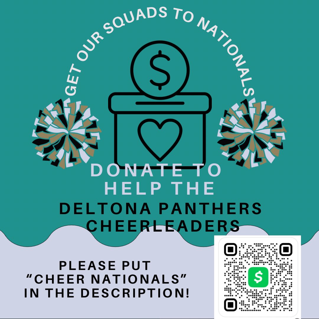 Cashapp $DeltonaPanthers to get these cheerleaders to NATIONALS!!! No donation is too small!