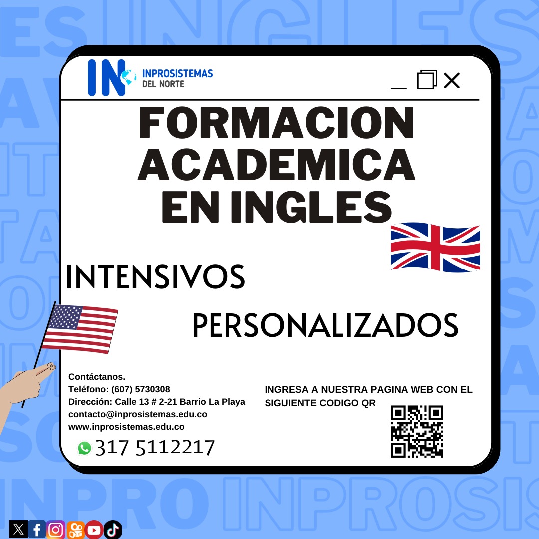 Inprosistemas's tweet photo. ¡Matrículas Abiertas! #INpro #SomosInprosistemasdelNorte #somosInpro #SomosINprosistemas #NorteDeSantander #Cúcuta #TécnicasLaborales #Técnicas #Educación #región #Gobernorte #EducacionDptal #Alcaldiacucuta. https://t.co/f9Xk9OPoh9 https://t.co/xxRzCtMsxF https://t.co/BpgqkvAaAM https://t.co/8LQiywqvzf