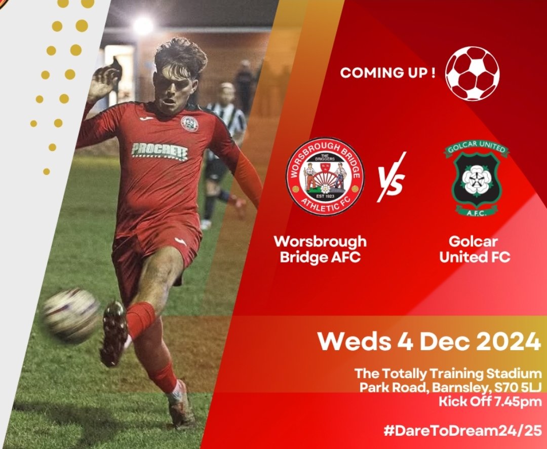 WorsbroughBFC's tweet photo. Coming up at The Totally Training Stadium tomorrow night, it's JCP Construction NCEL League Cup night as we welcome high flying @NCEL Premier Division @golcarunited to Barnsley.

As always, we will need your support for what will be a huge test of the Briggers squad. https://t.co/UhHQ0oUsw1