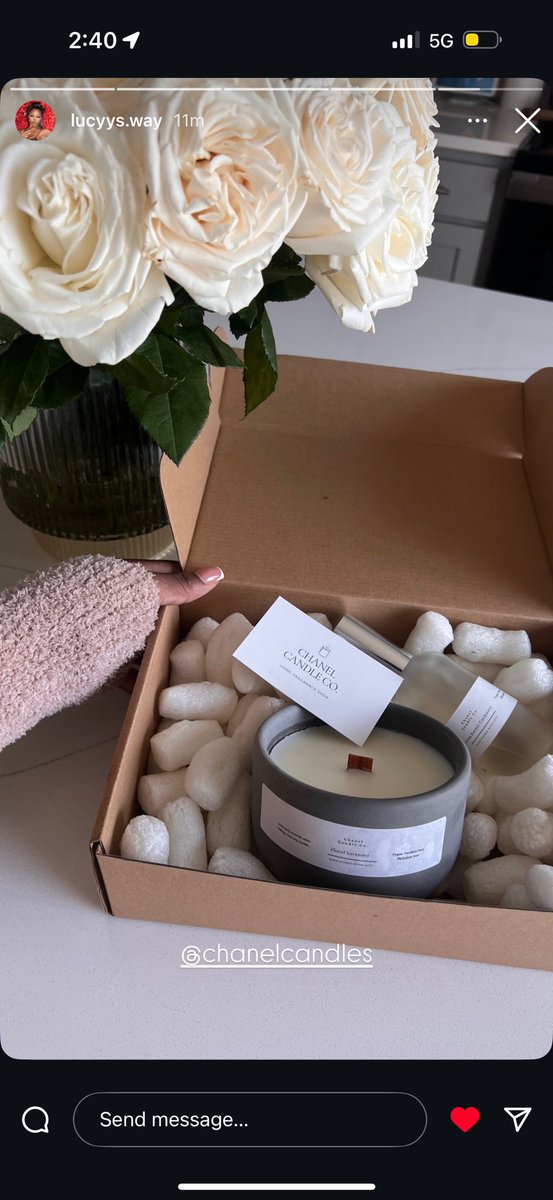Love getting reviews on my  candle brand. Hand made jars, hand poured candles, coco soy, with 40 hours burn time. Wooden wicks. Black owned. candlelovers 

Doing a holiday sale 40% off sitewide 
chanelcandle.com