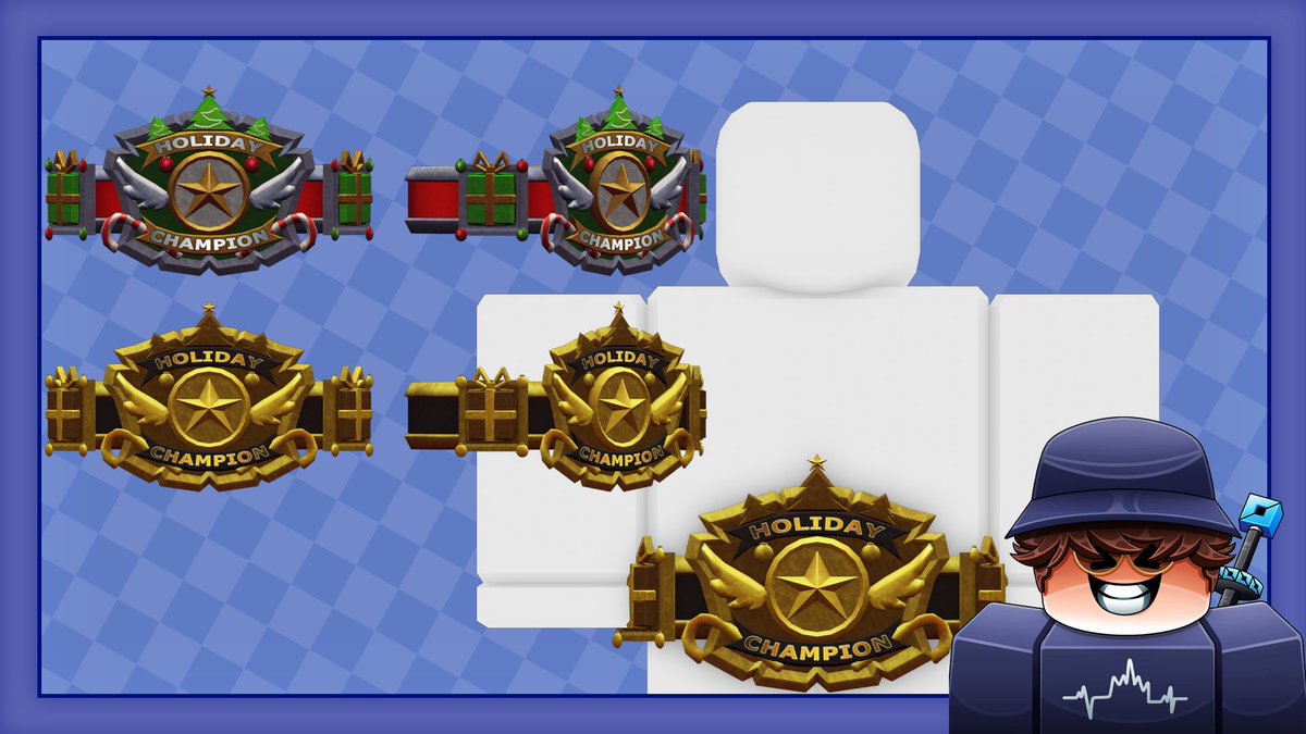 RandomReecee's tweet image. NEW UGC OUT NOW!!

New Holiday Championship Belt!!

Price: 70 Robux

Link: roblox.com/catalog?Catego…

Made by: @JauntyArtStudio  

#Roblox #RobloxUGC #RobloxDev #RobloxChristmas