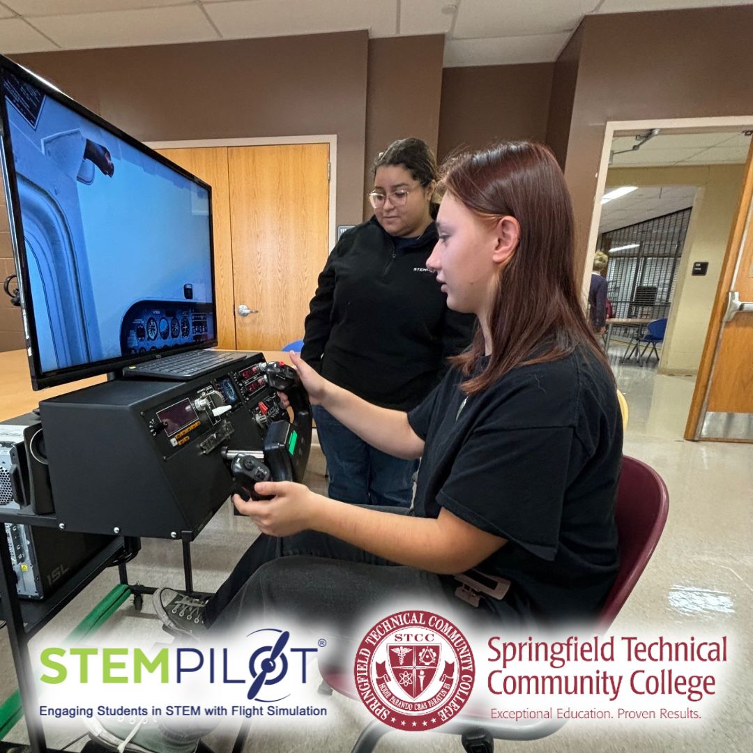 STEMPilot's tweet image. &quot;Soaring at Springfield Tech! ✈️ Students explored our Edustation Pro at their Aeronautics event, sparking interest in aerospace careers. 🚀📚 #STEMEducation #Aerospace #STEMPILOT&quot;